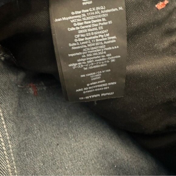 G-Star Raw Arc 3D Barrel Boyfriend Jeans Blue Size 28 - Picture 13 of 15